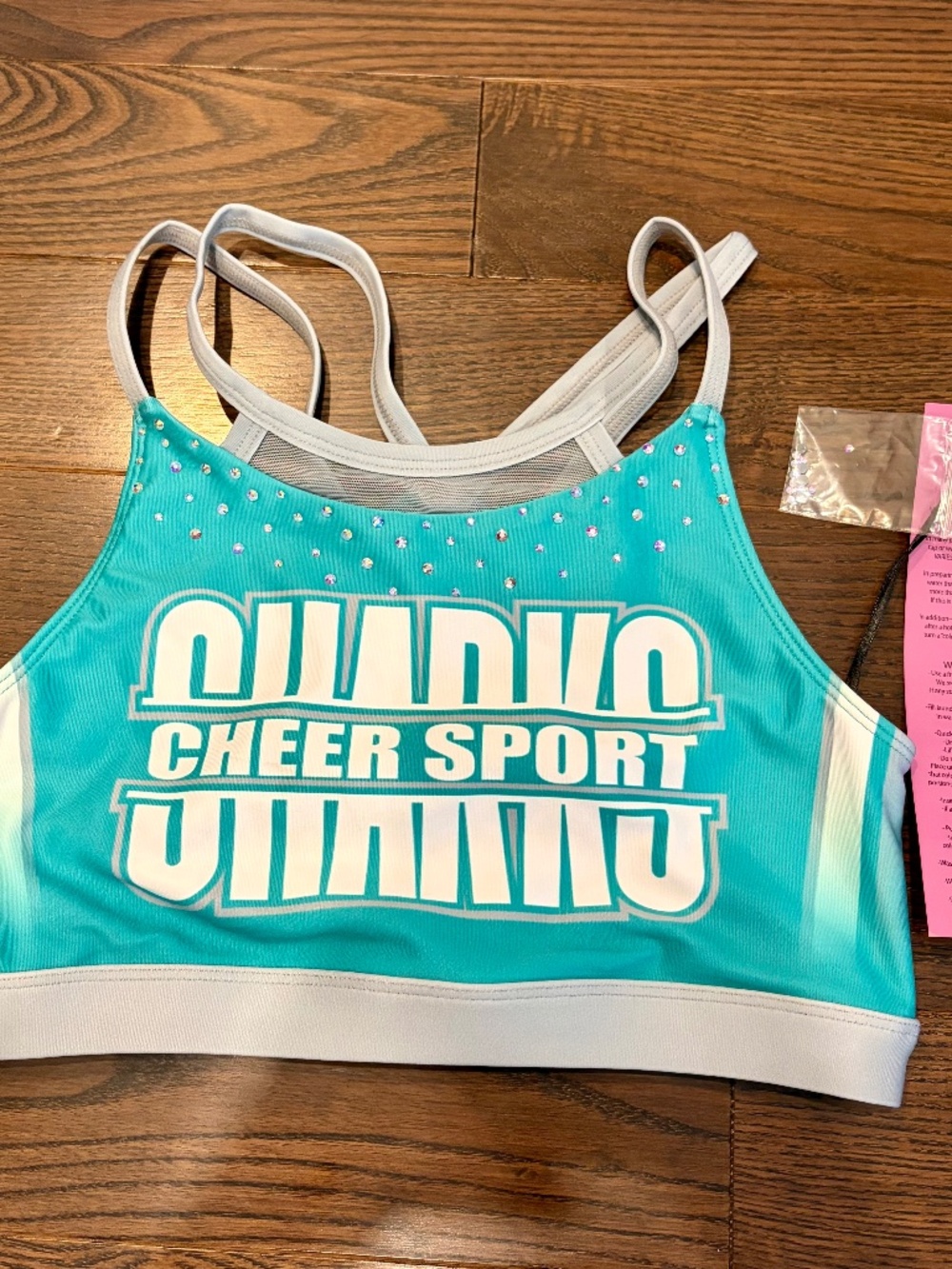 NWT Cheer Sport Sharks Adult Small Crop